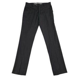 NWOT Milano Braveman Suiting Company Modern Unhemmed Black Dress Pant Sz 34 x 35